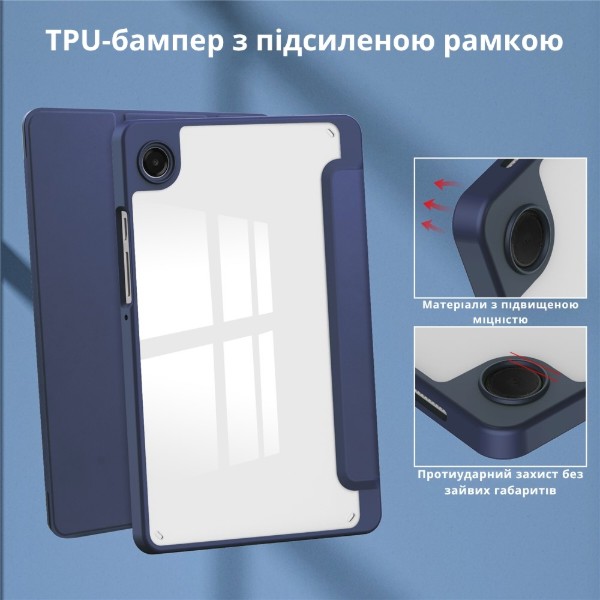 Фото - Чехол для планшета BeCover Soft Edge TPU с креплением for Samsung Galaxy Tab A11 SM-X133/X135 8.7" Deep Blue (715558)